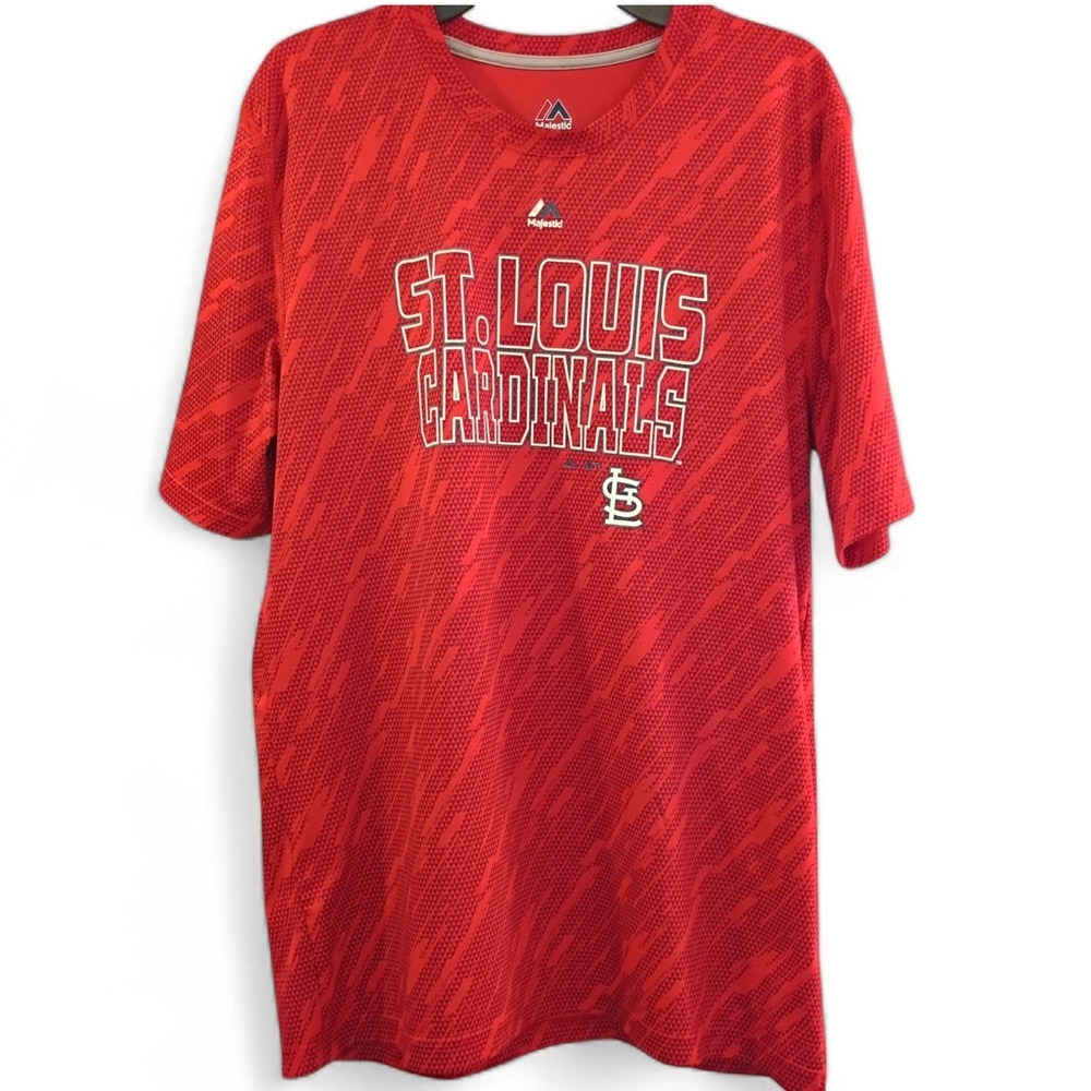 Majestic St. Louis Cardinals Youth T-Shirt Size XL Red Short Sleeve Cool Base